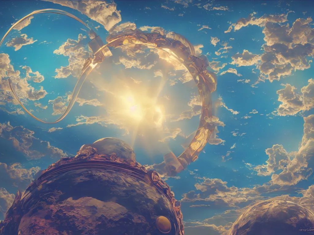 Image similar to the orb of eternity, sunlight study, art nouveau, by frederic edwin church and ( ( ( ( lisa frank ) ) ) ), 8 k, sharp focus, octane render, ( ( ( kauai ) ) )