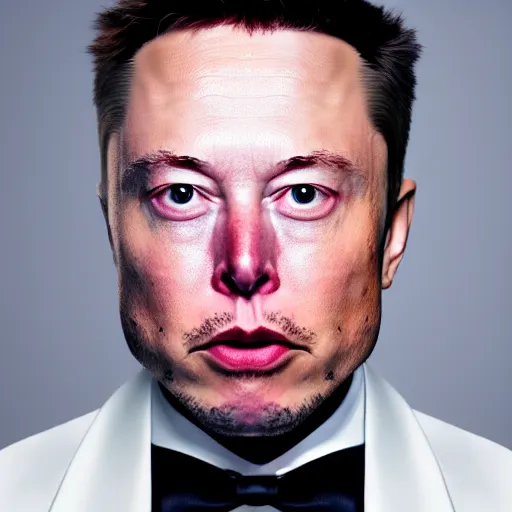 Prompt: 4 k highly detailed portrait face face photography by elon musk wearing a tuxedo and who looks angry and annoyed