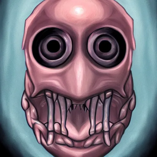 Prompt: one - eyed monster, cyclops, portrait, digital painting