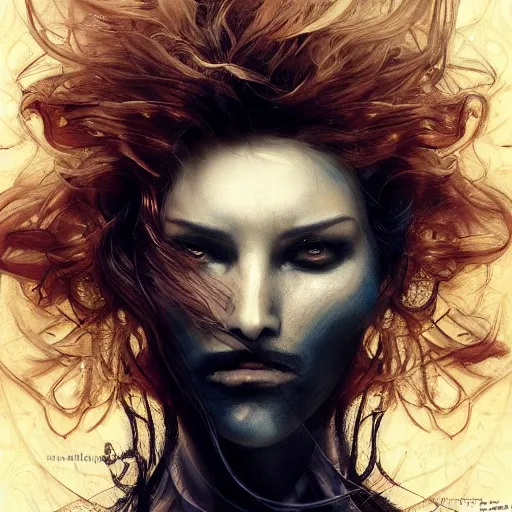 Image similar to portrait, headshot, insanely nice professional hair style, dramatic hair color, digital painting, of a old 17th century, old cyborg merchant, amber jewels, baroque, ornate clothing, scifi, realistic, hyperdetailed, chiaroscuro, concept art, art by Franz Hals and Jon Foster and Ayami Kojima and Amano and Karol Bak,