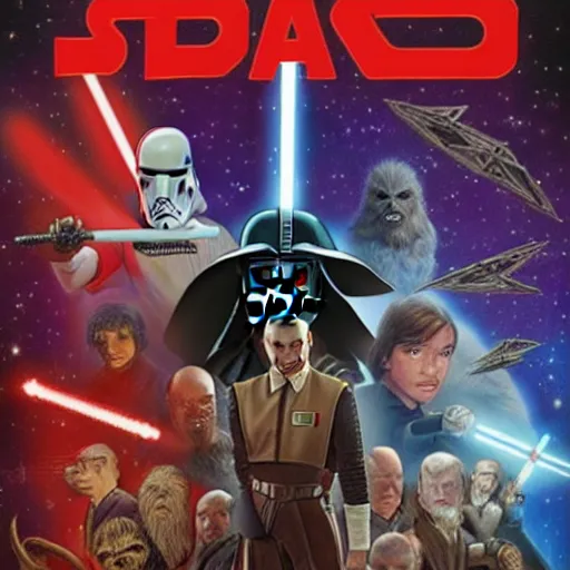 Image similar to Sci-Fy D&D, in the style of a Star Wars movie poster