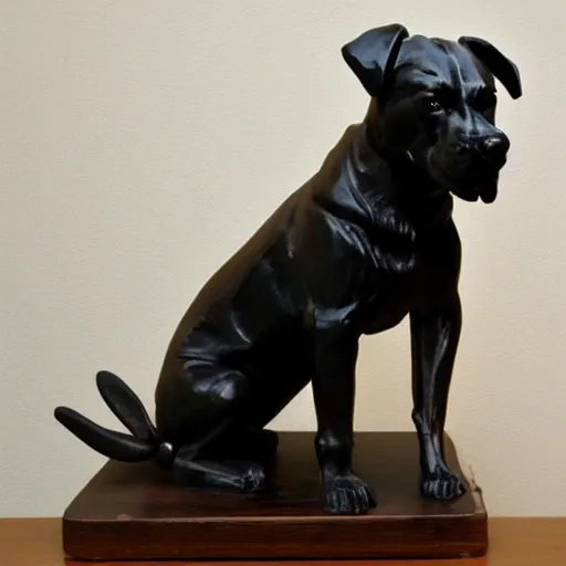 Image similar to ROTTWEILER wooden statue