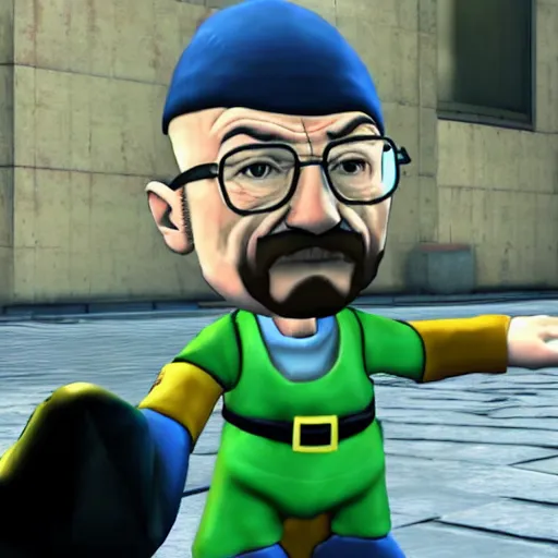 Image similar to Walter White in Super Smash Brothers Ultimate, 4k HDR