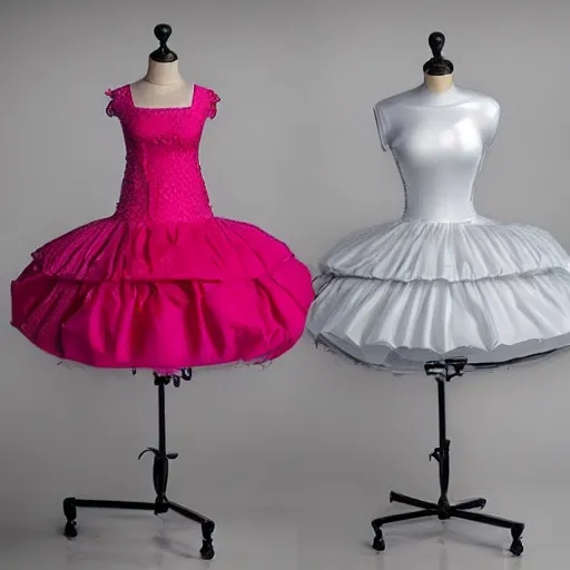 Image similar to dresses made of plastic