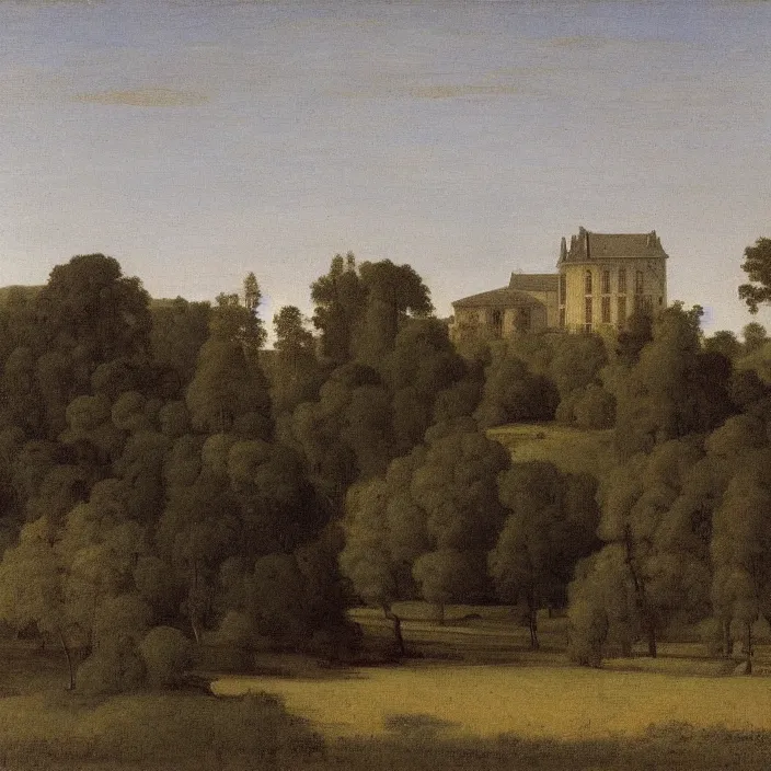 Image similar to a building in a serene landscape, by jean - auguste - dominique ingres