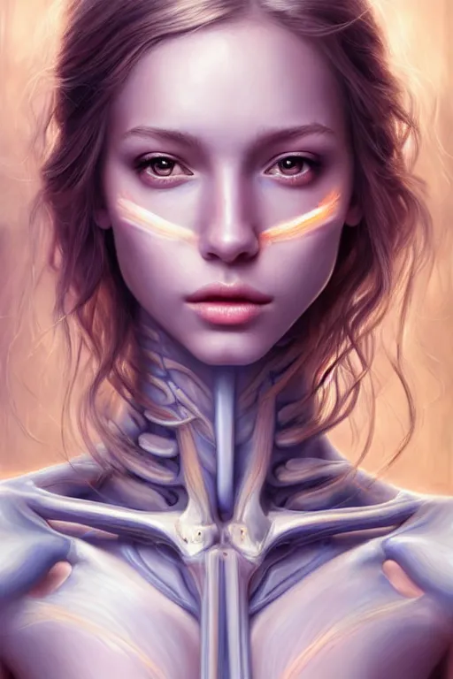 Image similar to a photorealistic painting of an attractive young girl, partially clothed in ethereal armor emitting psychic powers, beautiful bone structure, anatomically accurate arms and hands, perfectly proportioned face, perfect eyes, intricate, elegant, highly detailed, hyper detailed, trending on tumblr, by artgerm, by loish, fantasy scene, fantasy aesthetic, trending on Artstation