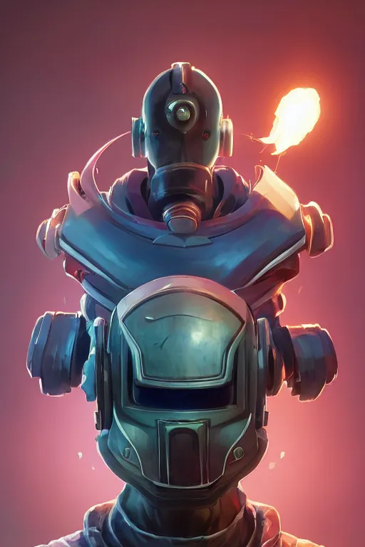 Image similar to epic mask helmet robot ninja portrait stylized as fornite style game design fanart by concept artist gervasio canda, behance hd by jesper ejsing, by rhads, makoto shinkai and lois van baarle, ilya kuvshinov, rossdraws global illumination radiating a glowing aura global illumination ray tracing hdr render in unreal engine 5