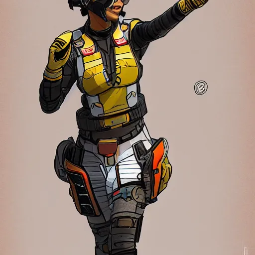 Mirage from Apex legends giving a high five, Digital | Stable Diffusion