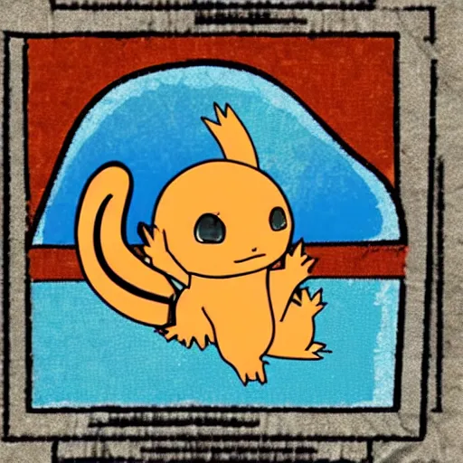 Prompt: merge of charmander and the cutest kitten ever