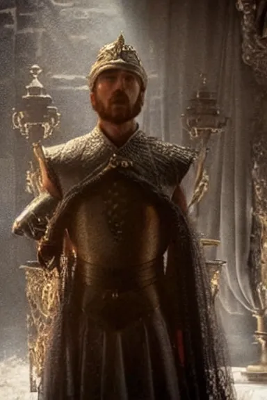 Image similar to “ very very intricate photorealistic photo of a realistic human version of super mario in an episode of game of thrones, photo is in focus with detailed atmospheric lighting, award - winning details ”