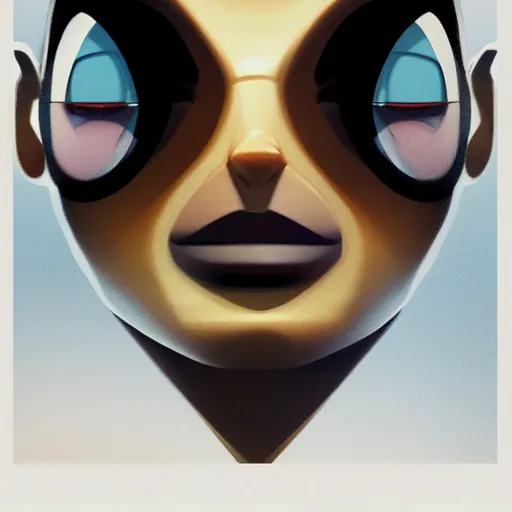 Image similar to face icon stylized minimalist goldfinger, loftis, cory behance hd by jesper ejsing, by rhads, makoto shinkai and lois van baarle, ilya kuvshinov, rossdraws global illumination