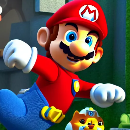 a still of mario in paw patrol, cgi, detailed, | Stable Diffusion