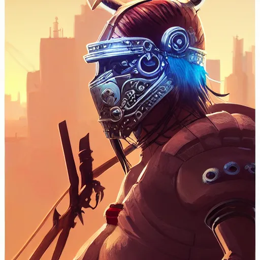 Image similar to cyberpunk viking helmet mask warrior goddess robot ninja fantasy, art gta 5 cover, official fanart behance hd artstation by jesper ejsing, by rhads, makoto shinkai and lois van baarle, ilya kuvshinov, ossdraws