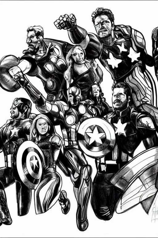 Avengers sketch HD wallpapers | Pxfuel