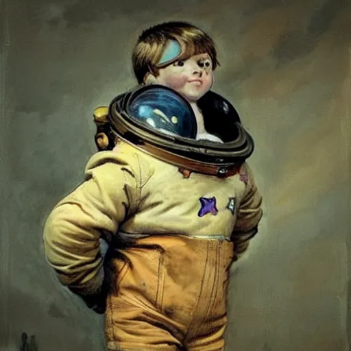 Image similar to (((((portrait of boy dressed as retro space explorer in an actionpose . muted colors.))))) by Jean-Baptiste Monge !!!!!!!!!!!!!!!!!!!!!!!!!!!