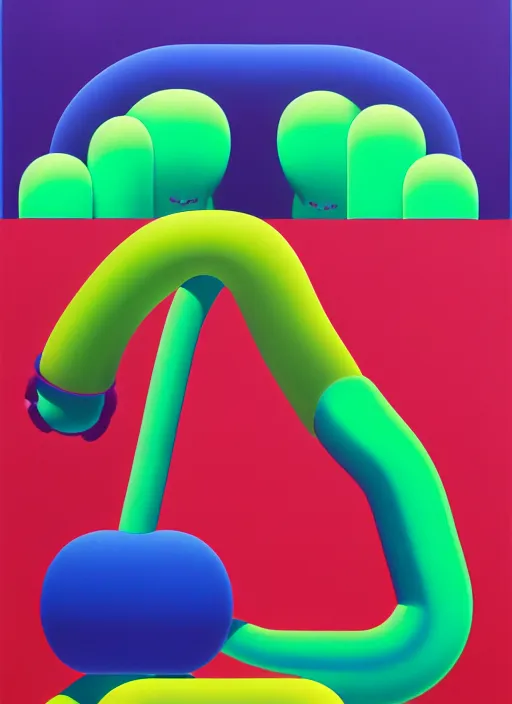 Prompt: inflate phone by shusei nagaoka, kaws, david rudnick, airbrush on canvas, pastell colours, cell shaded, 8 k