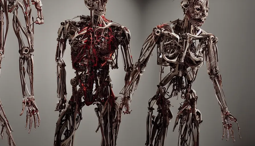 Image similar to big budget horror movie a (body worlds) cyborg