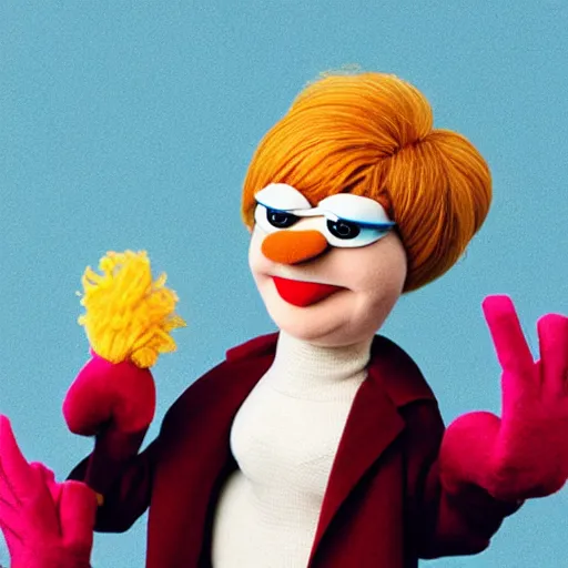 Image similar to constructivism average emma stone as a muppet