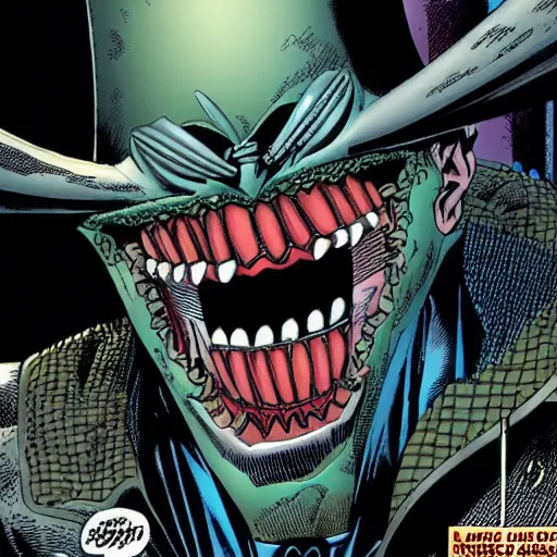 Prompt: The batman who laughs by Brian Bolland