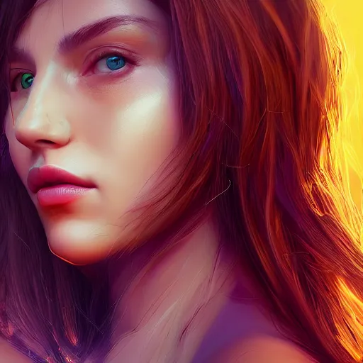 Prompt: Portrait of a beautiful young woman, cell shaded, studio lightning, bright colors, intricate, masterpiece, photorealistic, hiperrealistic, sharp focus, high contrast, Artstation HQ, 4k UHD, Unreal Engine 5