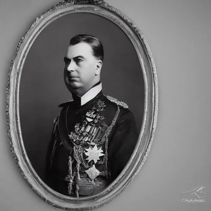 Image similar to portrait of Archduke Franz Ferdinand, Emperor of Austria, Defender of Faith, King of Bohemia and Hungary, by Charlotte Grimm, natural light, detailed face, CANON Eos C300, ƒ1.8, 35mm, 8K, medium-format print