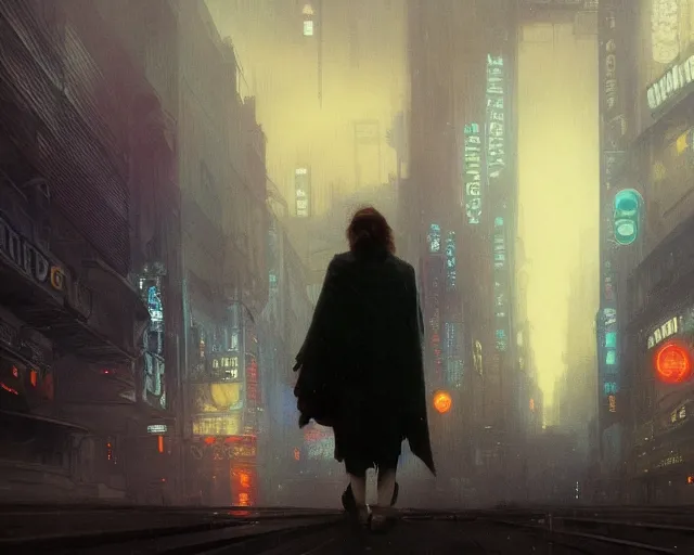 Image similar to 2 0 1 8 blade runner movie still girl look at the cityscape from roof perfect face fine realistic face pretty face neon puffy jacket blue futuristic sci - fi elegant by denis villeneuve tom anders zorn hans dragan bibin thoma greg rutkowski ismail inceoglu illustrated sand storm alphonse mucha