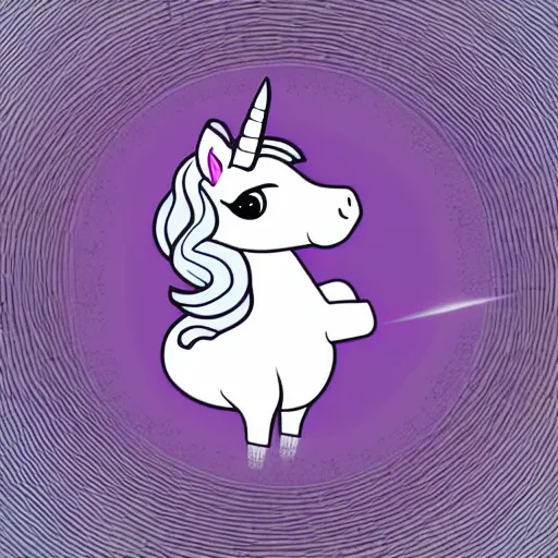 Prompt: fantasy unicorn, vector illustration, simple drawing, childlike rounded lines