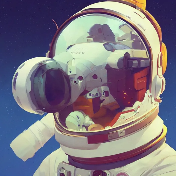 Prompt: a beautiful portrait painting of an astronaut by sergey kolesov and pascal blanche and greg rutkowski andsachin teng. in style of digital art. colorful comic, symmetry, hyper detailed. octane render. trending on artstation