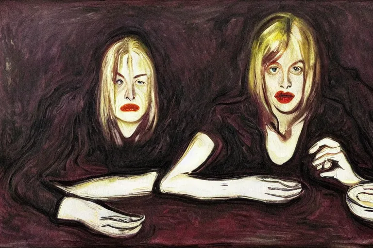 Image similar to its like russian roulette, when your placin, your bet, art by edvard munch. so don't be upset when your broke and your done, art by robert hickox. canvas art, dark ambient, image elegant. acrylic art, trending on artstation