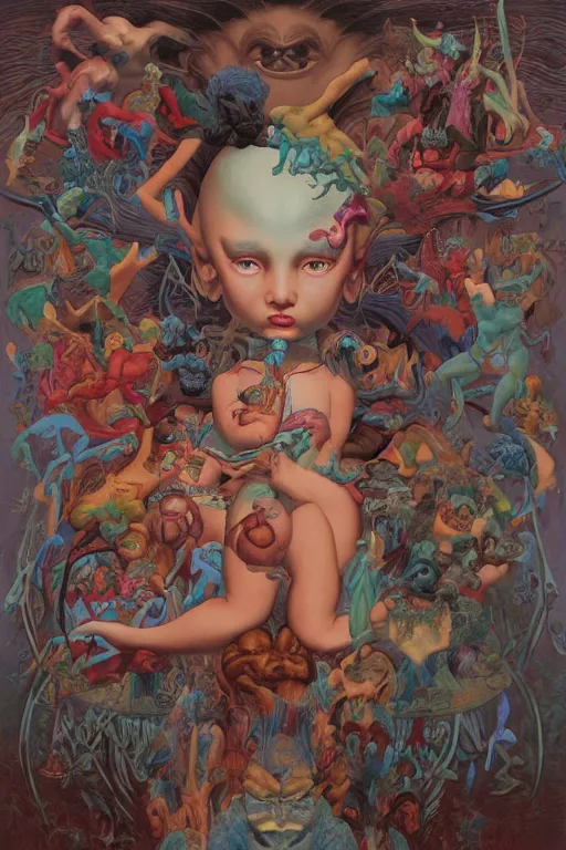 Image similar to by james jean, by mark ryden, by frank frazetta, by alex grey, by greg rutkowksi