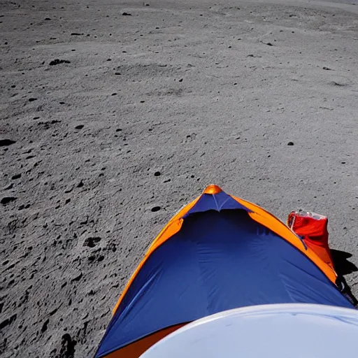 Image similar to camping on the surface of the moon