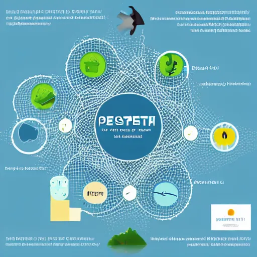 Prompt: petri net ecosystem network, infography