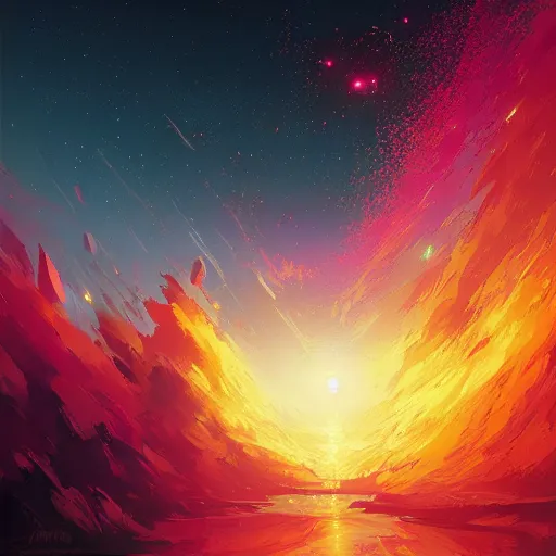 Prompt: an exploding star, by anato finnstark, by alena aenami, by john harris, by ross tran, by wlop, by andreas rocha