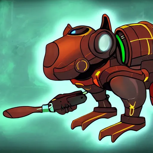 Image similar to cyborg mouse in league of legends style