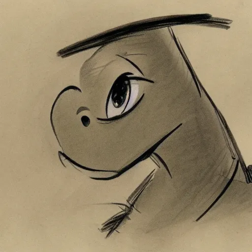 Image similar to milt kahl sketch of cecil turtle