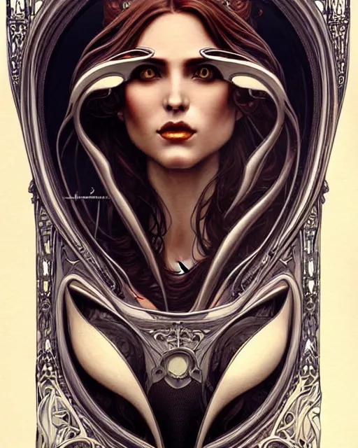 Image similar to Art nouveau Ferarri car, in the shape of a woman, fantasy, intricate mechanical designs, elegant, highly detailed, sharp focus, art by Artgerm and Greg Rutkowski and WLOP