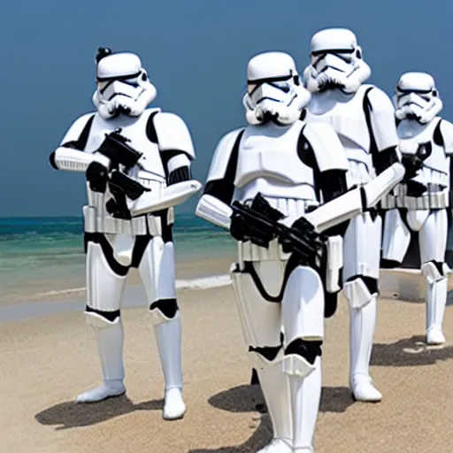 Image similar to storm troopers on holiday in thailand