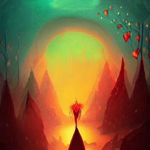 Image similar to Vampire traveling through a beautiful psychedelic world, illustrated by Anato Finnstark, trending on artstation