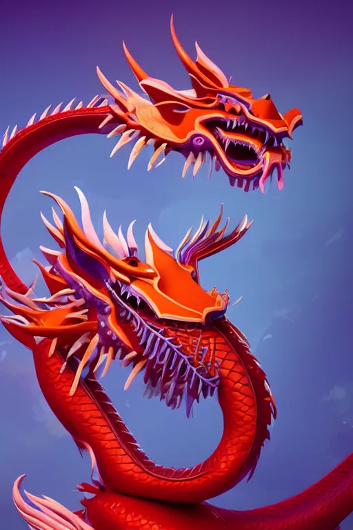 Image similar to a centered stylized render of a cool chinese dragon, by dreamworks, by pixar, by viktoria gavrilenko, by leticia gillett, by lois van baarle, raya, perfect face, 3 d, 8 k