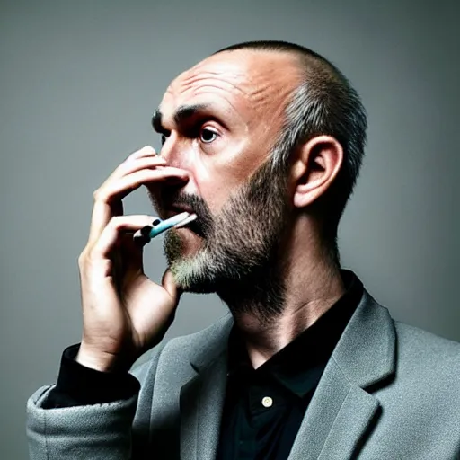 Image similar to very accurate photo, very coherent image, hyper realistic photo of a man holding a cigarette in a hand, by Omar Reda, Tim Booth, award-winning shot