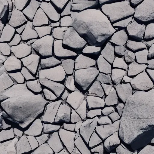 Prompt: aerial photography, sharp slate boulders, cool pale desert, ancient civilization