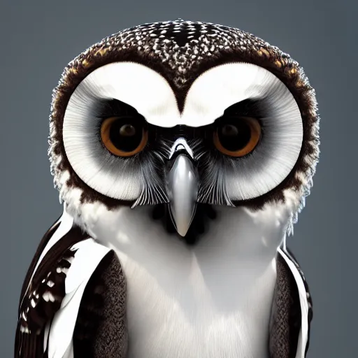 Prompt: bespectacled owl, intricate detail, modigliani, klimt, miro, octane render, unreal engine,