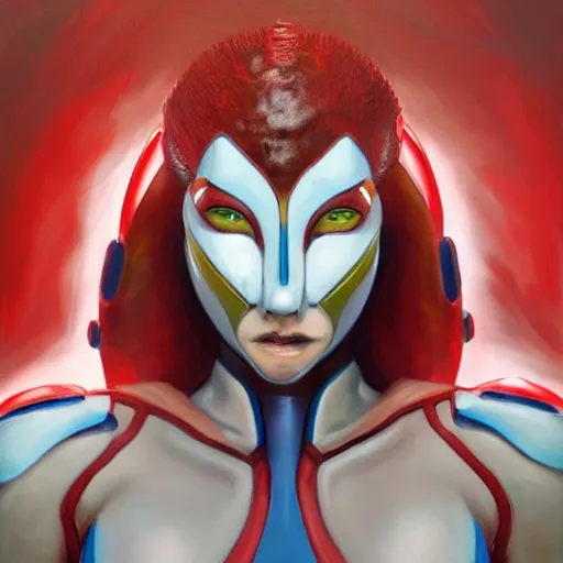 Prompt: realistic Portrait painting of a Galatea as Ultraman. made by Gustave Courbet, physical painting, Sharp focus,digital art, bright colors,fine art, trending on Artstation, unreal engine.