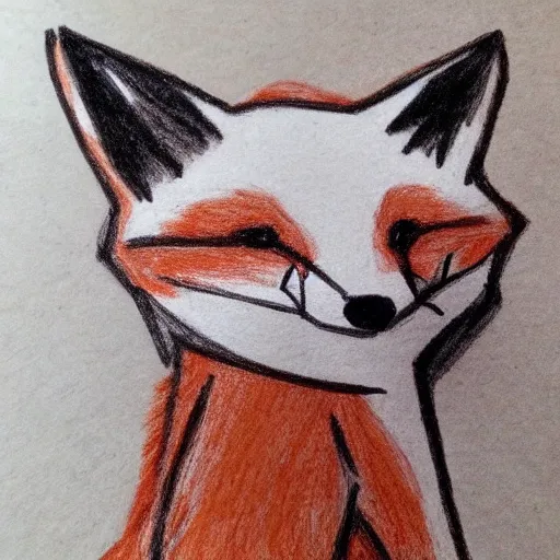 Image similar to a very poorly drawn image of a fox