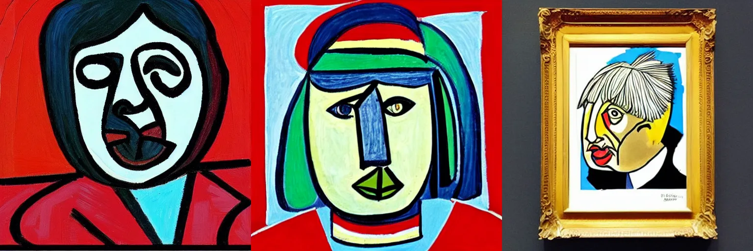 Prompt: “Boris Johnson in the style of Picasso”
