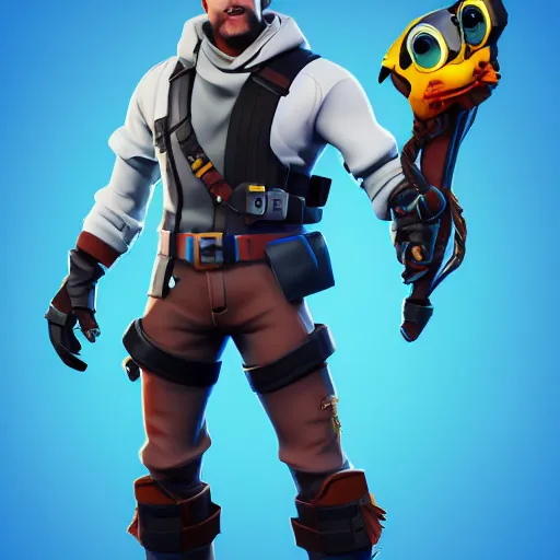 Image similar to john calvin in the style of fortnite jonesy, detailed