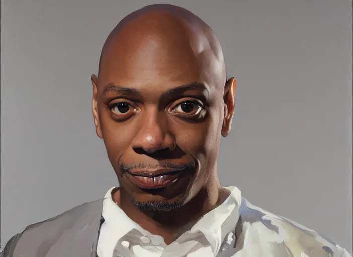 Prompt: a highly detailed beautiful portrait of dave chappelle by gregory manchess, james gurney, james jean