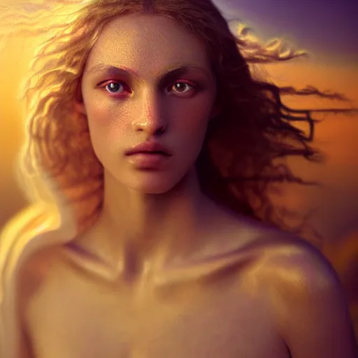 Image similar to photographic portrait of a stunningly beautiful hermetic order of the golden dawn female in soft dreamy light at sunset, contemporary fashion shoot, by edward robert hughes, annie leibovitz and steve mccurry, david lazar, jimmy nelsson, breathtaking, 8 k resolution, extremely detailed, beautiful, establishing shot, artistic, hyperrealistic, beautiful face, octane render