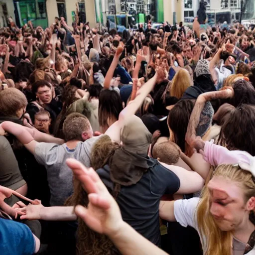 Image similar to moshpit in a public toilet