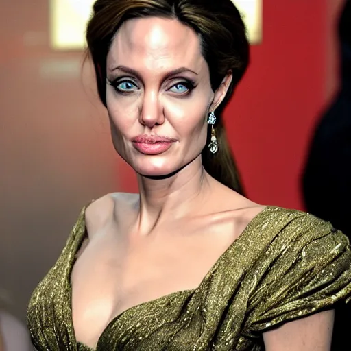 Image similar to an amazing award winning photo of angelina jolie as princess zelda